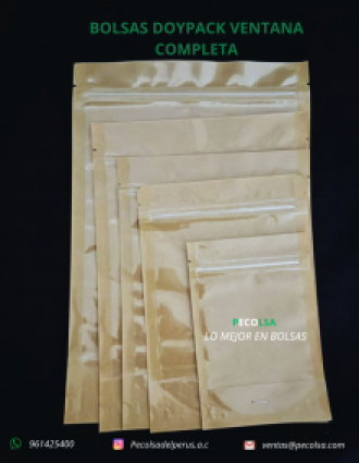 BOLSAS DOYPACK CON VENTANA COMPLETA 